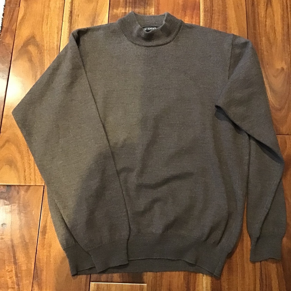 Holt Renfrew Mock Neck Wool Blend Sweater
